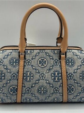 Tory Burch Denim mini T Monogram tote bag NWT & Crossbody Strap